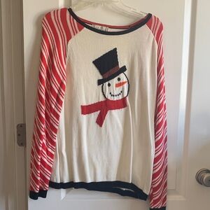 Ice Snowman Sweater - Red and White